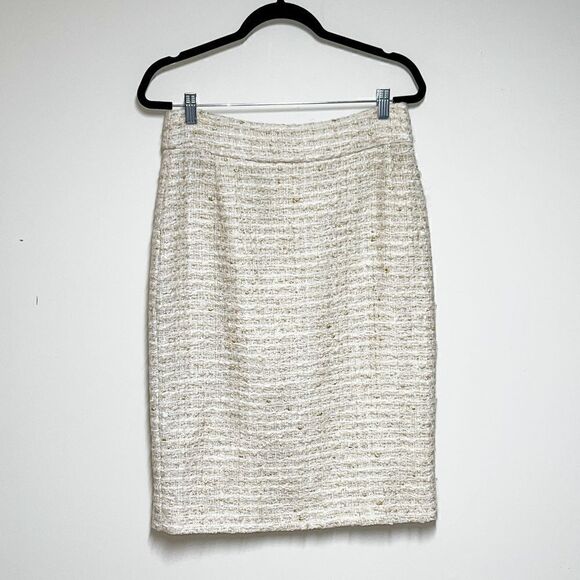 NWT Genny Moda Italy Vintage Boucle Two Piece Skirt Suit Cream Sz 10 - Picture 4 of 8